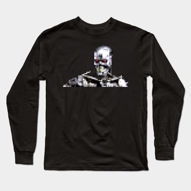 Robot face 02 Long Sleeve T-Shirt by AdiDsgn